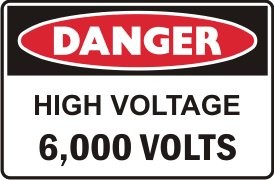 HIGH VOLTAGE 6 000 VOLTS