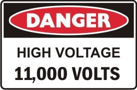 HIGH VOLTAGE 11 000 VOLTS