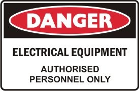ELECTRICAL EQUIPMENT AUTHORISED PERSONNEL ONLY