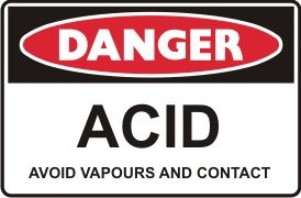 ACID AVOID VAPOURS & CONTACT