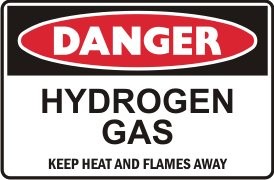 HYDROGEN GAS KEEP HEAT & FLAMES AWAY