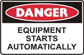 EQUIPMENT STARTS AUTOMATICALLY