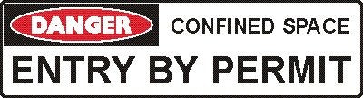 CONFINED SPACE ENTRY BY PERMIT 150 X 550