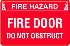 FIRE DOOR DO NOT OBSTRUCT