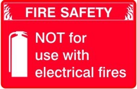 NOT FOR USE WITH ELECTRICAL FIRES