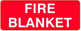 FIRE BLANKET ADHESIVE LABEL 250 x 100
