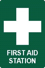 FIRST AID STATION WITH PICTO