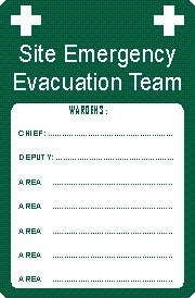 SITE EMERGENCY EVACUATION TEAM DETAILS