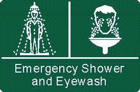 EMERGENCY SHOWER & EYEWASH WITH PICTOS