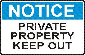 PRIVATE PROPERTY KEEP OUT