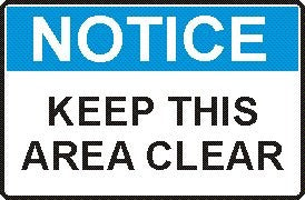KEEP THIS AREA CLEAR