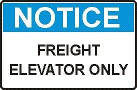 FREIGHT ELEVATOR ONLY