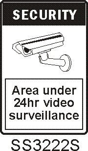 AREA UNDER 24HR VIDEO SURVEILLANCE WITH PICTO