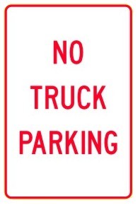 NO TRUCK PARKING 300 X 450