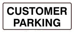 CUSTOMER PARKING 180 x 450