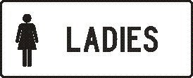 LADIES WITH PICTO RESTROOM 180 X 450