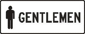GENTLEMEN WITH PICTO RESTROOM 180 X 450