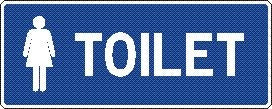 FEMALE TOILET WITH PICTO RESTROOM 180 X 450