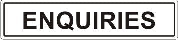 ENQUIRIES ADHESIVE LABEL