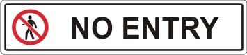 NO ENTRY WITH PICTO ADHESIVE LABEL