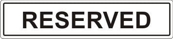 RESERVED ADHESIVE LABEL