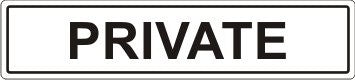PRIVATE ADHESIVE LABEL