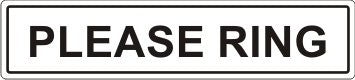 PLEASE RING ADHESIVE LABEL