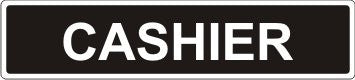 CASHIER ADHESIVE LABEL