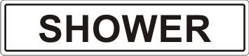 SHOWER ADHESIVE LABEL