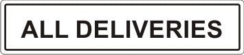 ALL DELIVERIES ADHESIVE LABEL