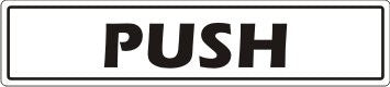 PUSH ADHESIVE LABEL