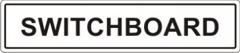 SWITCHBOARD ADHESIVE LABEL