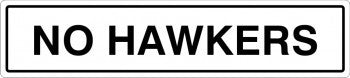 NO HAWKERS ADHESIVE LABEL