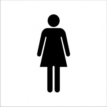 FEMALE PICTO ADHESIVE RESTROOM 150 X 150
