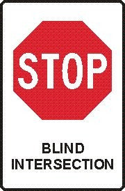 STOP BLIND INTERSECTION