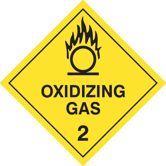 OXIDIZING GAS HAZCHEM PLACARD
