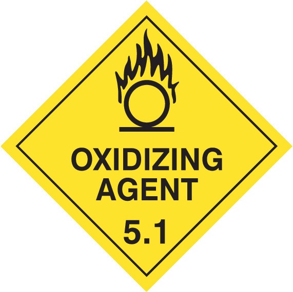 OXIDIZING AGENT HAZCHEM PLACARD