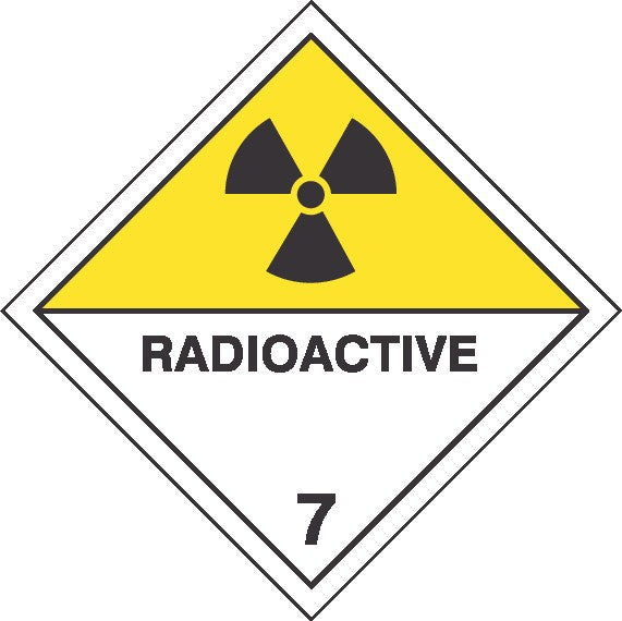 RADIOACTIVE HAZCHEM PLACARD 250 X 250