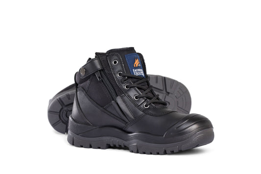 MONGREL BLACK ZIPSIDER BOOT W/ SCUFF CAP 2018
