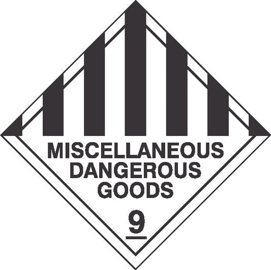 MISCELLANEOUS DANGEROUS GOODS HAZCHEM PLACARD