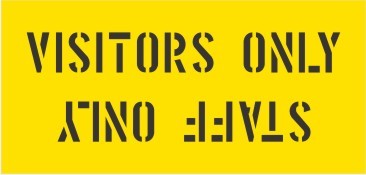 VISITORS / STAFF ONLY CARPARK STENCIL