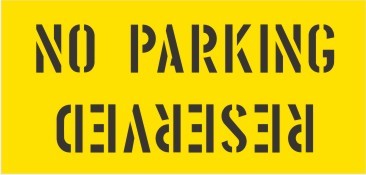 NO PARKING RESERVED CARPARK STENCIL