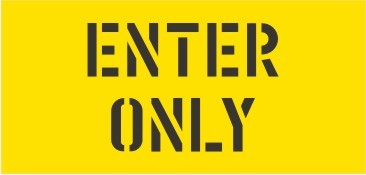 ENTER ONLY CARPARK STENCIL