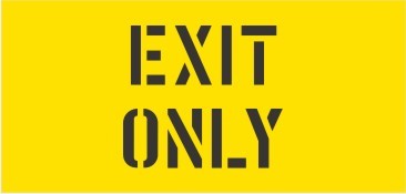 EXIT ONLY CARPARK STENCIL