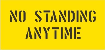 NO STANDING ANYTIME CARPARK STENCIL