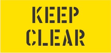KEEP CLEAR CARPARK STENCIL