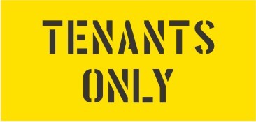 TENANTS ONLY CARPARK STENCIL