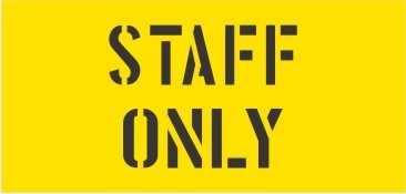 STAFF ONLY CARPARK STENCIL