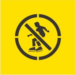 NO ROLLERBLADING PICTO STENCIL 650 X 650
