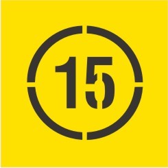 OHS STENCIL SPEED LIMIT 15KM/H 650 X 650
